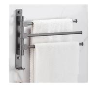 Kitchen towel rail Chrome towel rail Modern Grey Swivel Towel Rack Bar for Bathroom, Wall Mounted Folding Arm Swing Out Hanger Holder Space Saving for Laundry, Kitchen, Outdoor