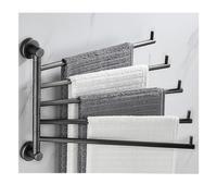 Kitchen towel rail Chrome towel rail Modern Swivel Towel Rack Bar Rails for Bathroom, Wall Mounted Folding Arm Swing Out Hand Hanger Holder Space Saving for Laundry, Kitchen, Outdoor