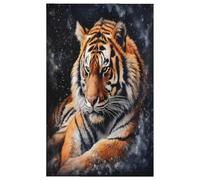 Kitchen Towels Set of 4, Animal Tiger Pattern Kitchen Hand Towel Soft Absorbent Drying Dish Tea Cloth for Home Kitchen Catering Restaurant 45 x 72 cm