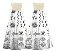 Kitchen Towels Simple Line Bathroom Hand Towel With Hanging Loop Hand Towels With Loops Bath Towel Hanging Loop For Kitchen Decoration Bathrooms Washroom Coral Fleece 18. 5X12in