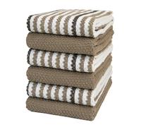 KITCHEN TOWELS (TAN, POPCORN TEXTURE COTTON)