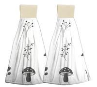 Kitchen Towels Unique Black Hand Towel With Hook Loop Hand Towels For Bathroom Decorative Set Kitchen Hanging Towel With Hanging Loop For Decoration Bathrooms Washroom Coral Fleece 18. 5X12in