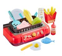 Kitchen Toy for - 23 x 18 x 6 cm - Color Changing Gourmet Kitchen Box - Interactive Water Fryer - Educational Role Play Set | Funny Birthday Gift