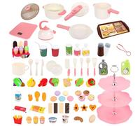 Kitchen Toy, Sensory Educational Game for Children, Children's Play Kitchen Set with Pots and Pans for Nursery, Home and Garden