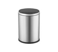 Kitchen Trash Can 6L / 9L / 12L Intelligent Garbage Cans Home Living Room Automatic Sensor Bathroom Toilet Electric Bedroom Garbage Cans Waste Basket (Silver 6L)