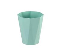 Kitchen Trash Can Simple trash can for home living room, bathroom, kitchen without lid, large creative bedroom office paper basket toilet Waste Bin(Green,Small)