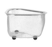 Kitchen Triangle Sink Strainer Dish Drainer Basket, Silver