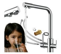 Kitchen Triple Way Tap Water Filter Faucet For Kitchen Granitan Flow Chrome 1 Pc