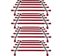Kitchen Trivet Stand with Anti Slip Base Stainless Steel Trivets for Kitchen Worktops, Hot Pans, Hot Trays & Plates Stand Heatproof Kitchen Accessories Table Mats Placemats (Red (pack of 4))