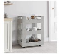 Kitchen Trolley Concrete Grey 60x45x80cm Engineered Wood Mobile Cart and Shelves