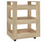 (Sonoma oak) vidaXL Kitchen Trolley Engineered Wood Organiser Trolley Rack Multi Colours