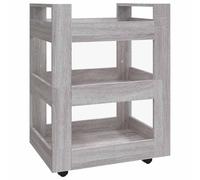 (Grey sonoma) vidaXL Kitchen Trolley Engineered Wood Organiser Trolley Rack Multi Colours