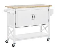 Beliani Traditional Kitchen Trolley Mele White