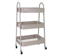 Kitchen Trolley on Wheels 3 Tier Utility Cart Libbi Lou Light Sand One Size