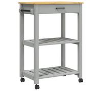Kitchen Trolley Rolling Cart Storage Cart Trolley MONZA Solid Wood Pine vidaXL