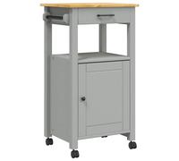 Kitchen Trolley Rolling Cart Storage Cart Trolley MONZA Solid Wood Pine vidaXL