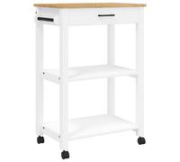 Kitchen Trolley Rolling Cart Storage Cart Trolley MONZA Solid Wood Pine vidaXL