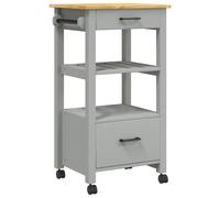 Kitchen Trolley Rolling Cart Storage Cart Trolley MONZA Solid Wood Pine vidaXL