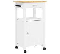 Kitchen Trolley Rolling Cart Storage Cart Trolley MONZA Solid Wood Pine vidaXL