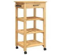 Kitchen Trolley Rolling Cart Storage Cart Trolley MONZA Solid Wood Pine vidaXL