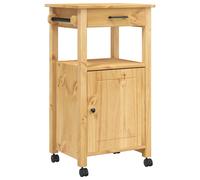 Kitchen Trolley Rolling Cart Storage Cart Trolley MONZA Solid Wood Pine vidaXL