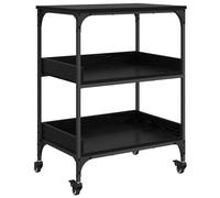 Kitchen Trolley Rolling Cart Storage Serving Trolley Engineered Wood vidaXL