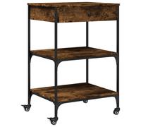 Kitchen Trolley Rolling Cart Storage Serving Trolley Engineered Wood vidaXL