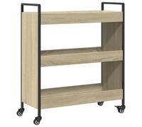 Kitchen Trolley Rolling Cart Storage Serving Trolley Engineered Wood vidaXL