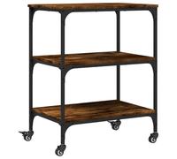 Kitchen Trolley Rolling Cart Storage Serving Trolley Engineered Wood vidaXL