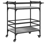 Kitchen Trolley Rolling Cart Storage Serving Trolley Engineered Wood vidaXL