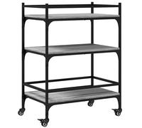 Kitchen Trolley Rolling Cart Storage Serving Trolley Engineered Wood vidaXL