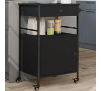 Kitchen Trolley Rolling Cart Storage Serving Trolley Engineered Wood vidaXL