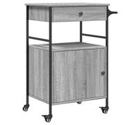 Kitchen Trolley Rolling Cart Storage Serving Trolley Engineered Wood vidaXL