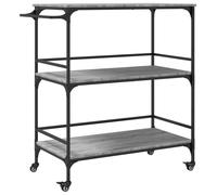 Kitchen Trolley Rolling Cart Storage Serving Trolley Engineered Wood vidaXL