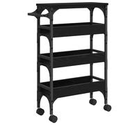 vidaXL Kitchen Trolley Rolling Cart Storage Cart Grey Sonoma Engineered Wood