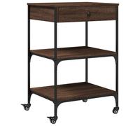 Kitchen Trolley Rolling Cart Storage Serving Trolley Engineered Wood vidaXL