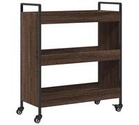 Kitchen Trolley Rolling Cart Storage Serving Trolley Engineered Wood vidaXL