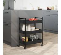 Kitchen Trolley Rolling Cart Storage Serving Trolley Engineered Wood vidaXL