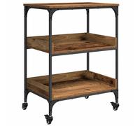 Kitchen Trolley Rolling Cart Storage Serving Trolley Engineered Wood vidaXL