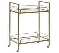 Beliani Glam Kitchen Trolley Gold Veneta