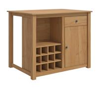 Kitchen Trolley with Drawer with Storage 2 pcs Solid-Pine Utility Cart vidaXL