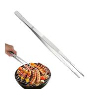 Kitchen Tweezers - 30 Cm Stainless Steel Tongs, Textured Grip Tool, Long Precision Handler, Durable Cooking Utensils | Reliable Serving Accessory for BBQ Grilling Party Food Preparation Chef Use