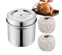 Kitchen Twine - 2 Rolls Cotton Dispenser, Steel String Holder with Authentic Design, Baking Cooking Twine for Turkey, Meat Bread Tamales Poultry Wrapping, Roast Bbq Camping Home Cooks