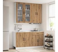 Kitchen Unit 4pc Artisan Oak Engineered Wood 60x31x100 + 80x31x100cm Base+Walls