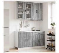 Kitchen Unit 4pc Grey Sonoma Engineered Wood 80x31x80 60x31x80 80x46x81.5 Stable
