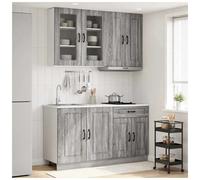 Kitchen unit 4pc Grey Sonoma engineered wood 80x46x81.5 & 60x46x81.5 wall80x31