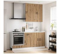 Kitchen unit 5-piece Artisan oak engineered wood wall & base cabinets 40+60cm UK