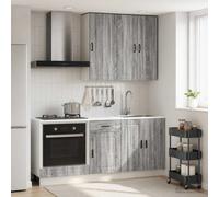 Kitchen unit 5pc Grey Sonoma engineered wood wall & base cabinets 40/60cm set UK