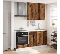 Kitchen Unit 5pc Old Wood Engineered Wood Wall & Base Cabinets 40/60/60cm H81.5