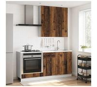 Kitchen Unit 5pc Old Wood Engineered Wood Wall & Base Cabinets 40/60/60cm incl.